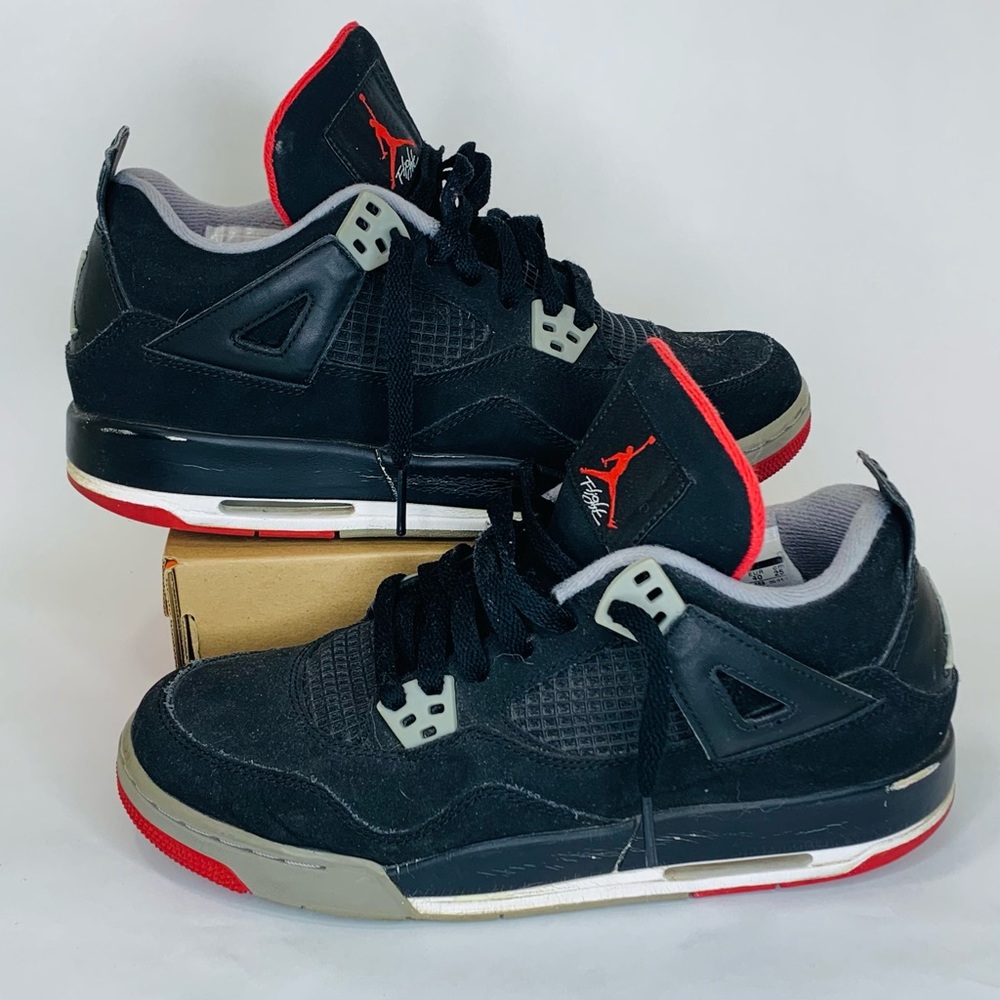 Nike Air Jordan 4 Retro “Black Cement”, Size 7Y